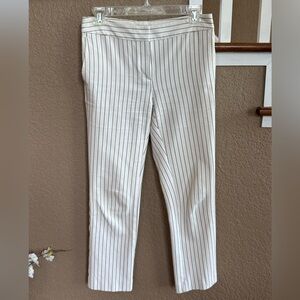 Ann Taylor Black and White Straight Leg Cropped Pants